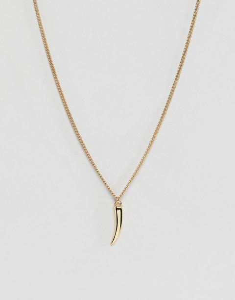 Liars & Lovers Horn Gold Pendant Necklace - Gold