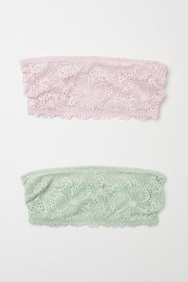 Reggiseni A Fascia Pizzo, 2 Pz