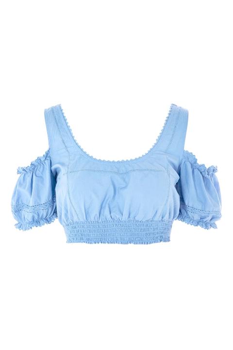 Poplin Trim Gypsy Crop Top