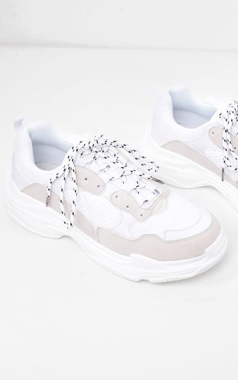 plt white chunky trainers