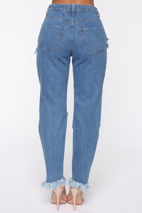 jeans with loose ends