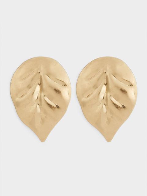 Pendientes Medianos Golden Basics Hojas