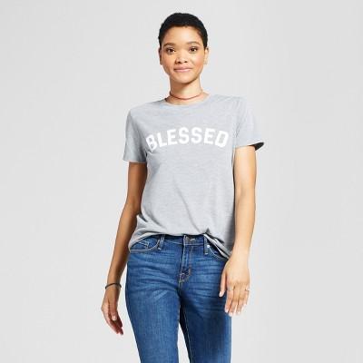 Women's Blessed Graphic T-shirt Gray - Modern Lux (juniors')