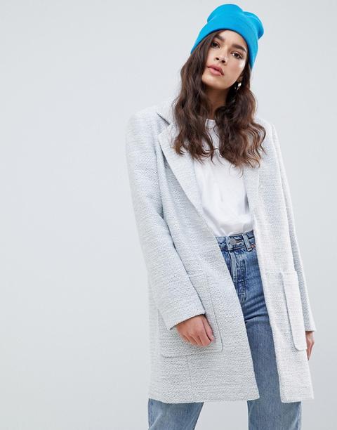 Asos Design - Cappotto Slim Operato - Grigio