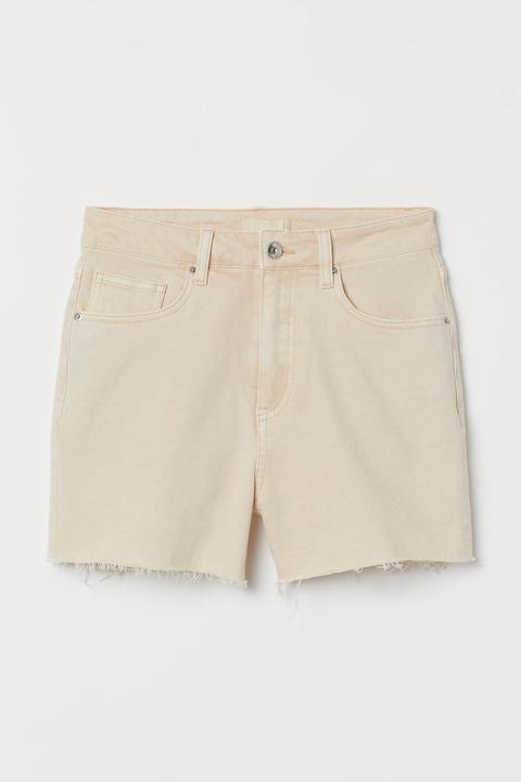 Denim Shorts High Waist - Orange