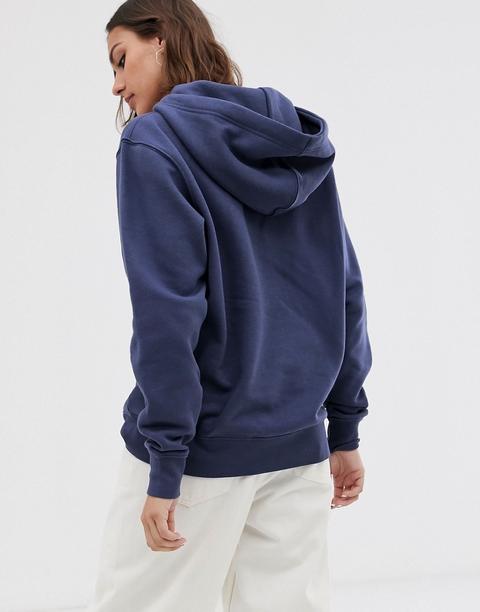 nike dark blue mini swoosh hoodie