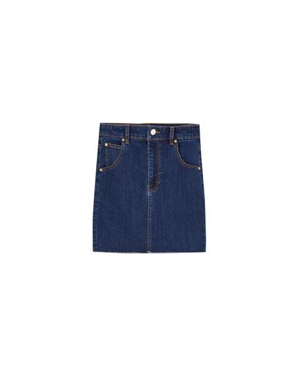 Minifalda Denim Elástica