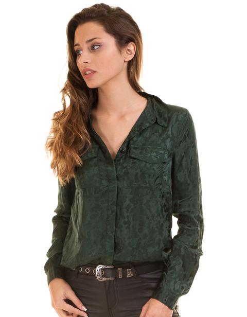 Camisa Leopardo Sedosa Verde Vicay De Vila Clothes | Buylevard