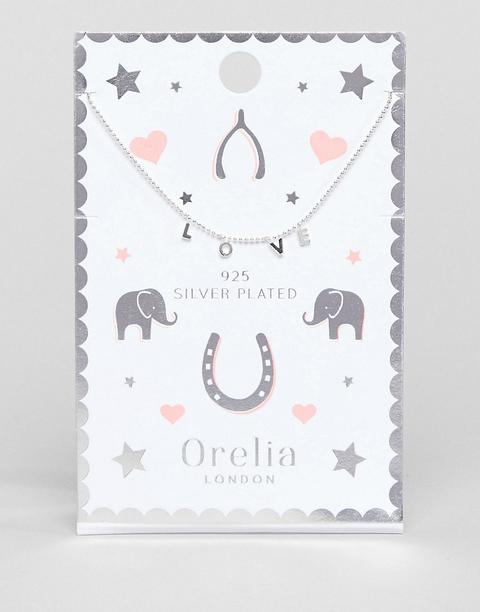 "orelia - Collana Con Ciondoli "love" - Argento