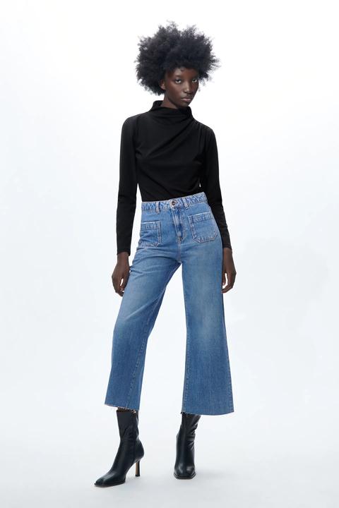 Jeans Z1975 Culotte Bolsillos Plastrón