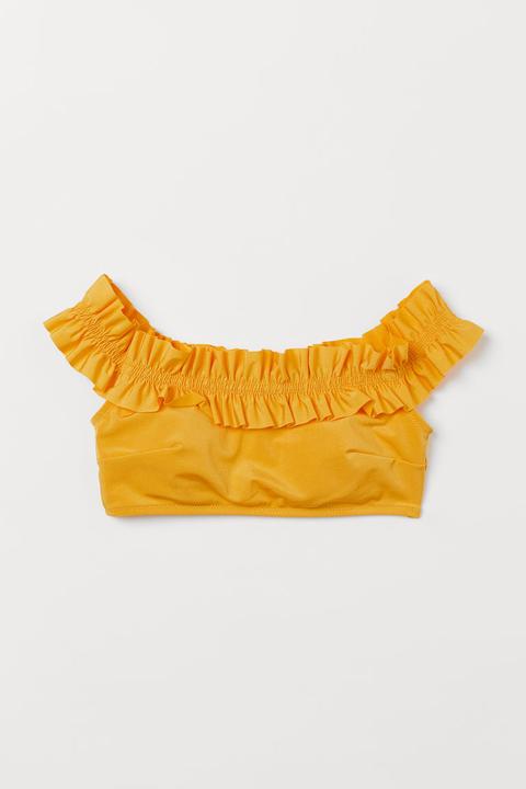 Top De Bikini Sin Hombros - Amarillo