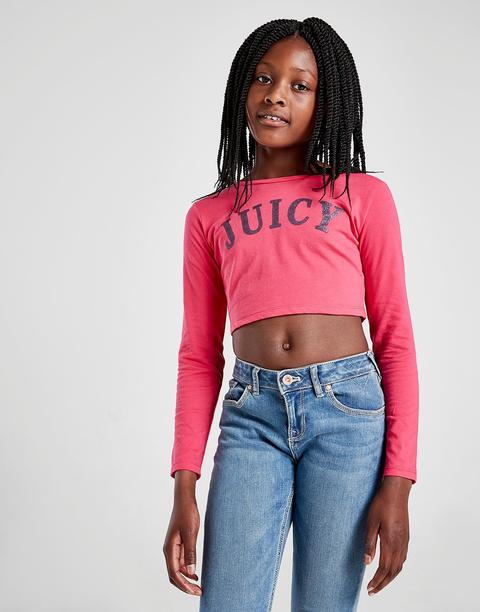 Juicy By Juicy Couture Girls' Juicy Long Sleeve T-shirt Junior - Pink - Kids