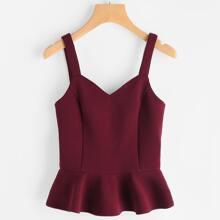 Top Con Péplum Y Espalda Con Cordones