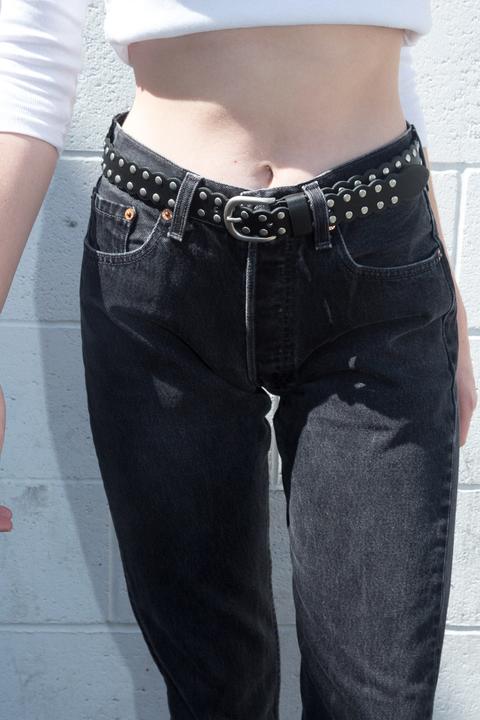 Black And Silver Stud Belt