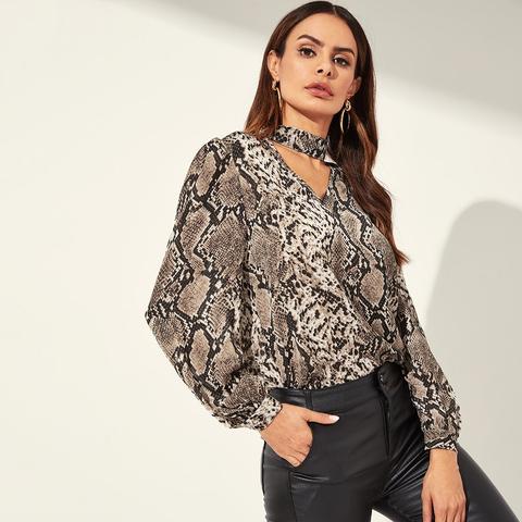 Top Choker Con Motivo A Serpente