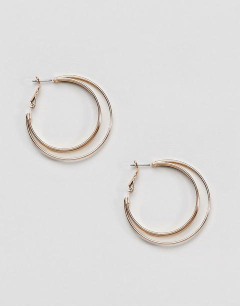 New Look Double Hoop Earrings - Gold