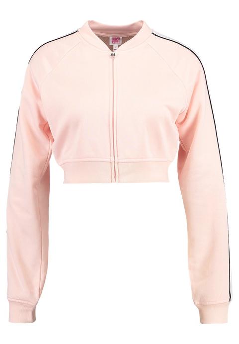 Juicy Couture Logo Patch Tricot Jacket Felpa Aperta Light/pastel Pink