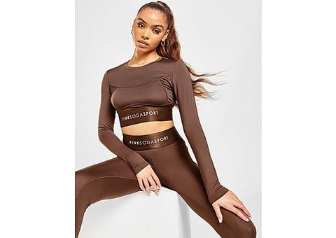 Pink Soda Sport Contour Long Sleeve Top - Brown