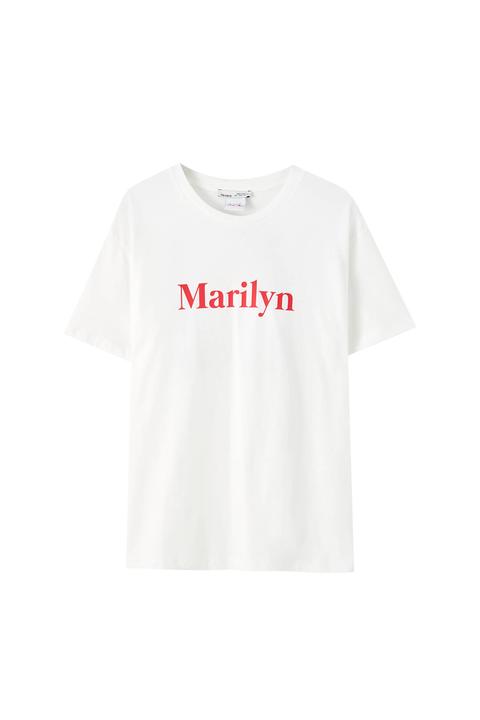 Camiseta Marilyn Monroe Fotograf a from Pull and Bear on 21 Buttons