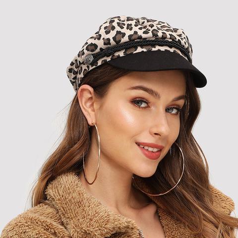 Gorro De Baker De Leopardo