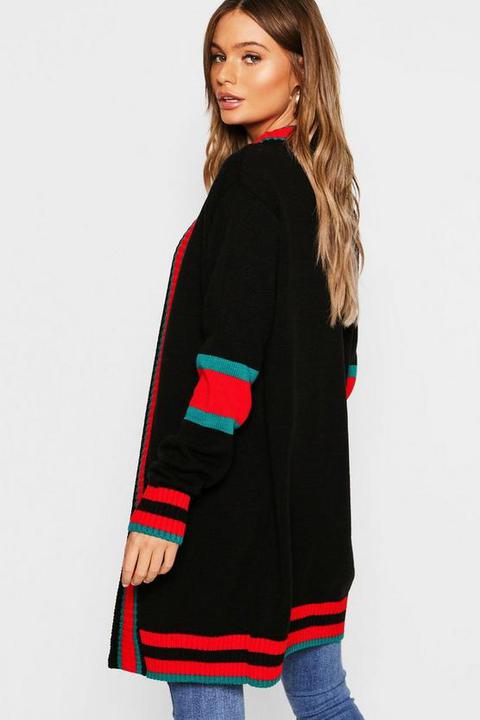 striped oversized cardigan