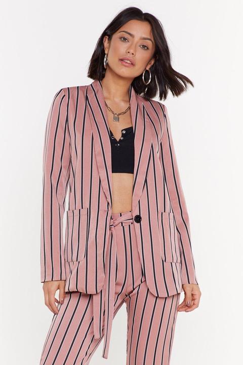 Stripe To Work Relaxed Blazer