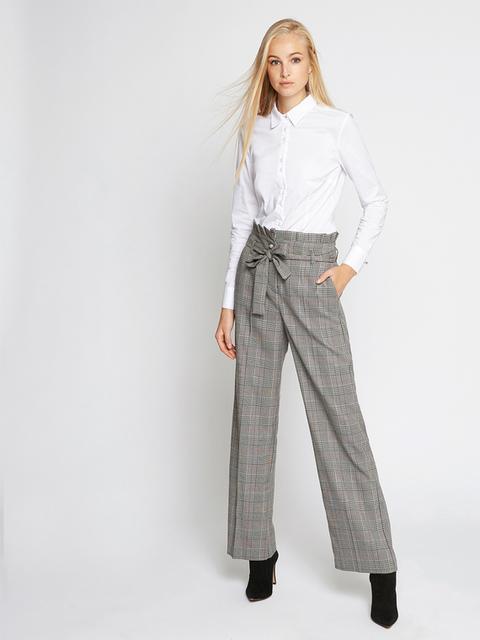 Pantaloni Palazzo Check