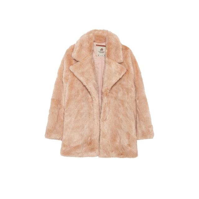 Faux fur coat pull and cheap bear