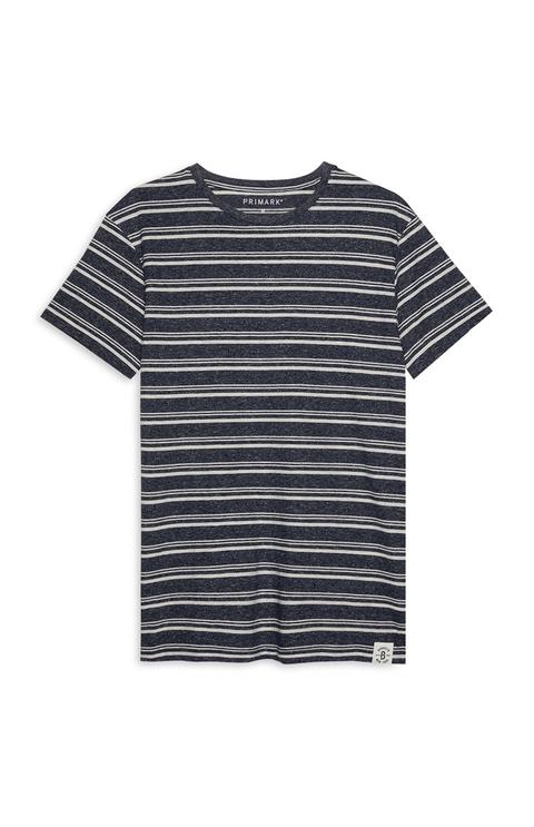 Wide Stripe Navy T-shirt