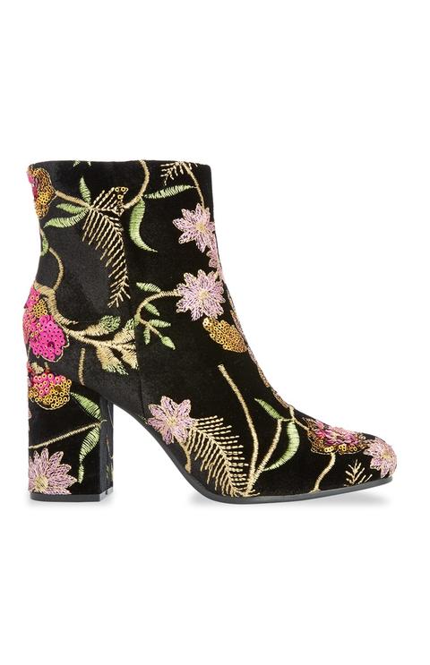 Embroidered Floral Boot