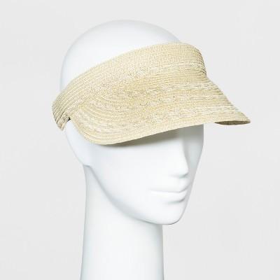 Women's Scallop Inset Clip On Visor - A New Day Natural