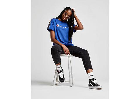 Champion Tape Boyfriend T-shirt - Blue - Womens