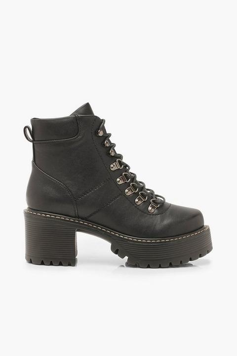 block heel hiker boots