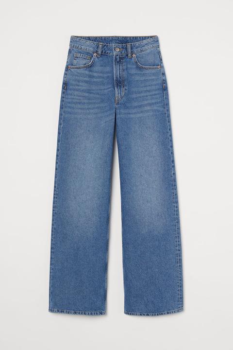 Wide High Jeans - Azul