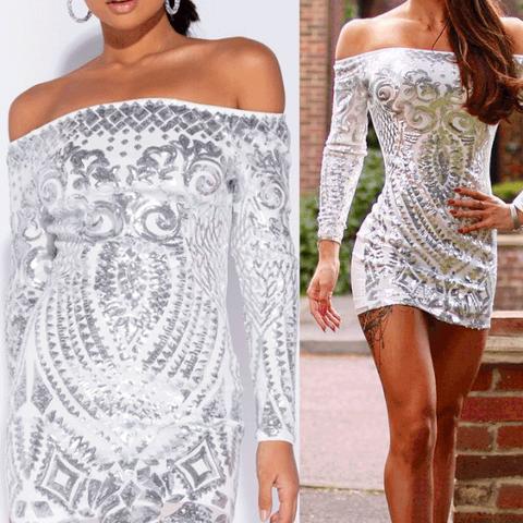 long sleeve bardot bodycon dress