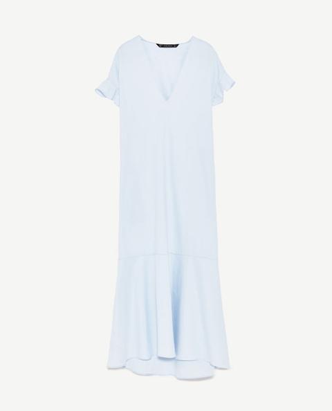 Vestido Midi Falda Capa