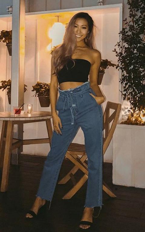 mom jeans tie waist