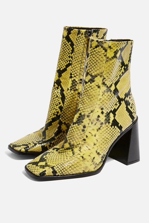 topshop yellow boots