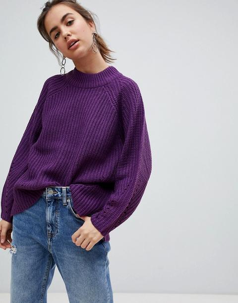 B.young - Maglione Accollato - Viola