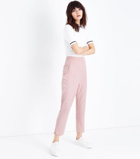 Pale Pink Slim Leg Trousers New Look