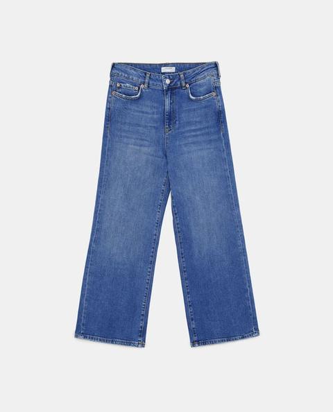 Jeans Straight Culotte Malibu Blue