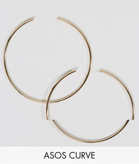 Asos Curve - Confezione Da 2 Bracciali Rigidi E Sottili - Oro