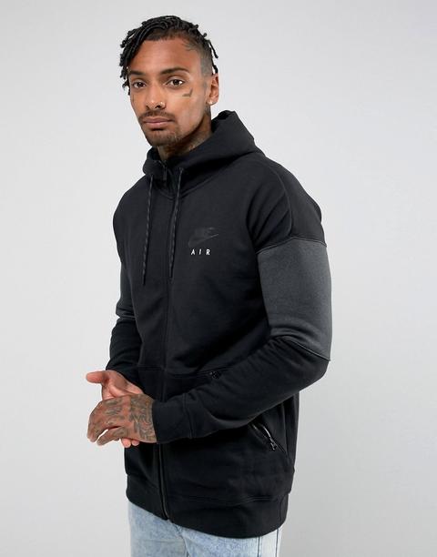 Sudadera Con Capucha Y Cremallera En Negro 861612-010 Air De Nike