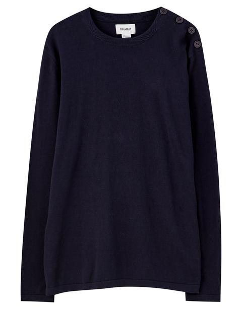 Jersey Botones Azul