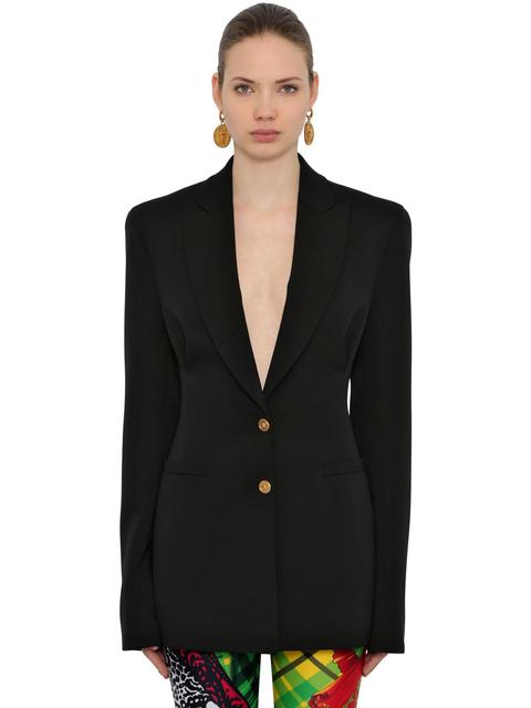 Blazer In Crepe Di Lana Stretch