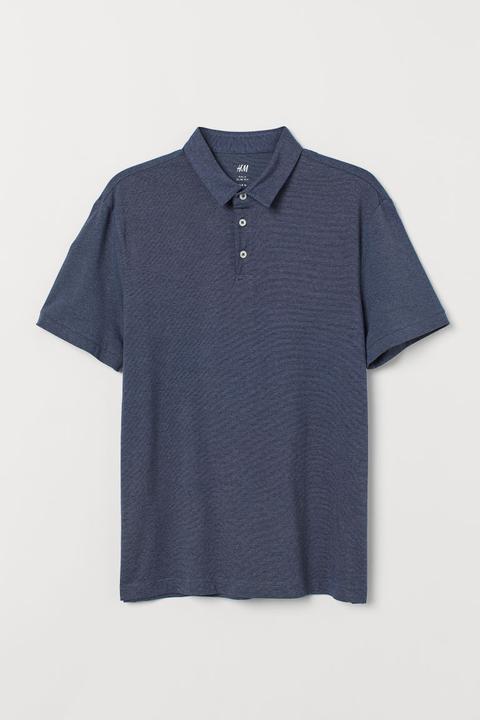 Polo Slim Fit - Azul