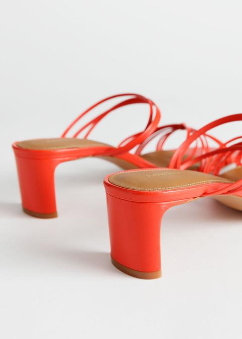 strappy knotted heeled sandals