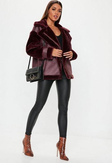 Wine deals aviator jacket