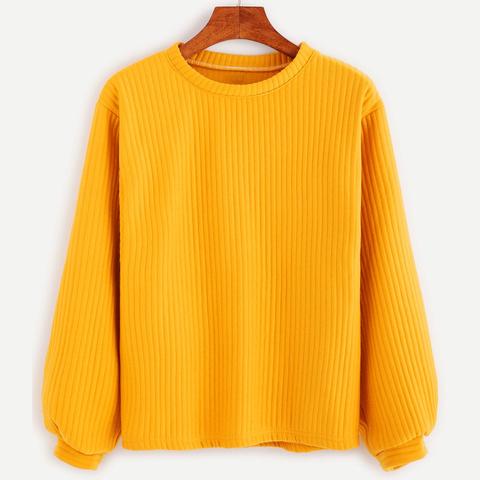 Sudadera De Manga Raglán - Amarillo