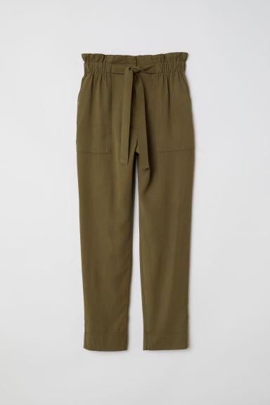 H & M - Pantaloni Vita A Sacchetto - Verde